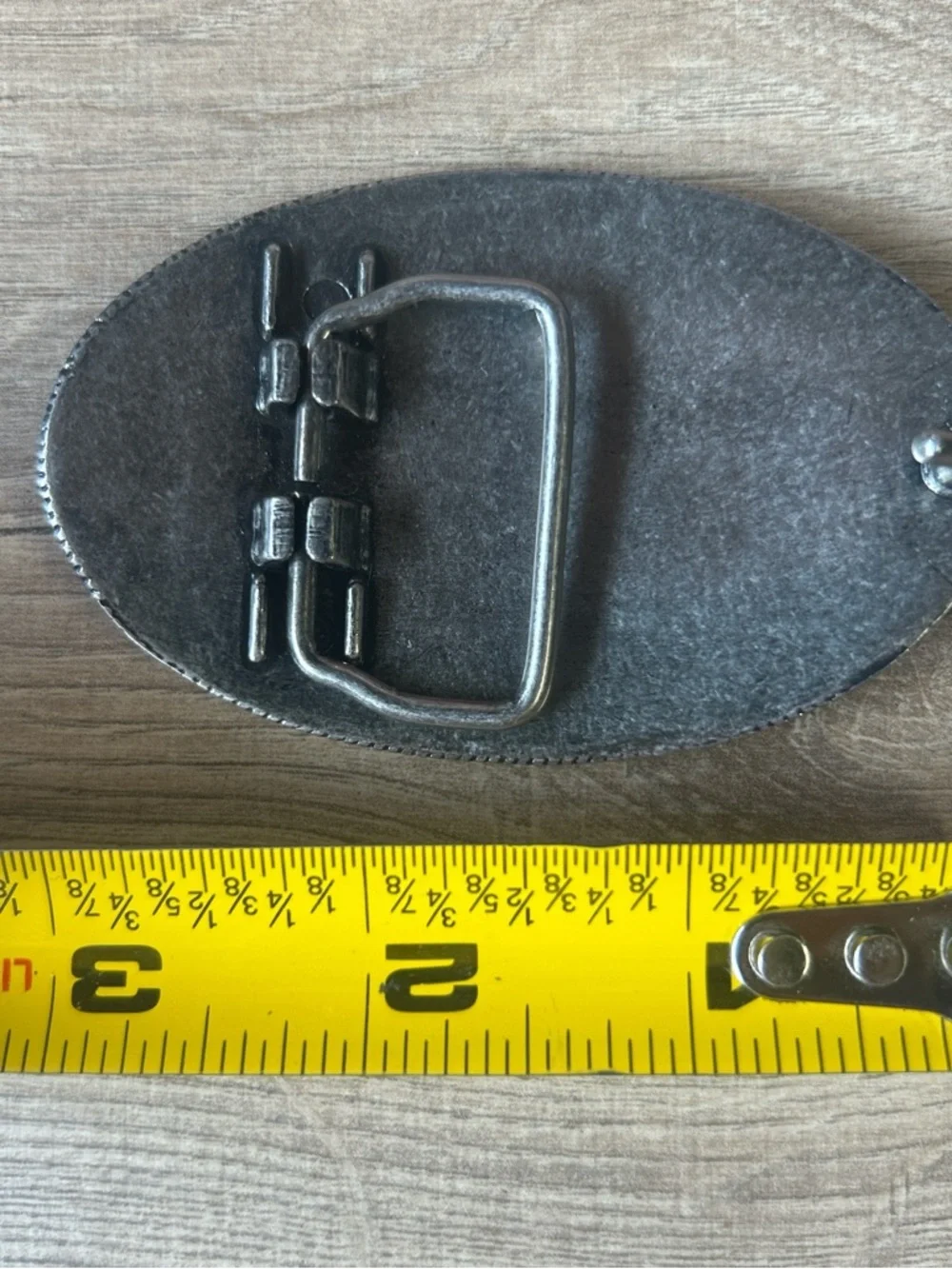 Western Longhorn Oval Belt Buckle - Silver‎ Tone